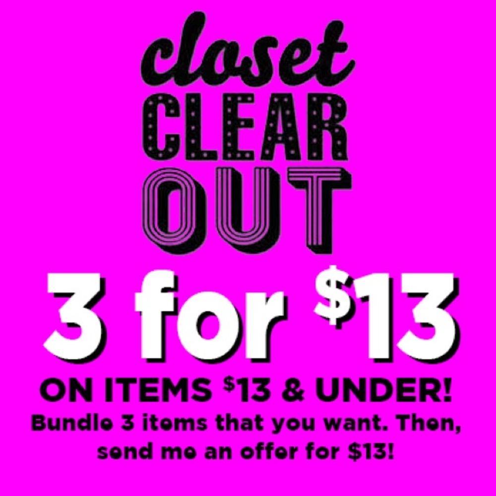 Items under $13! Pick three for $13 total! Bundle!